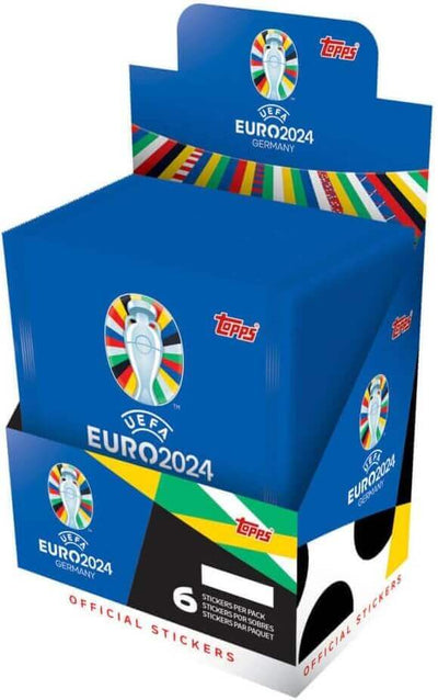 Topps Euro 2024 Official Sticker Collection Product: Full Box (100 Packets) Sticker Collection Earthlets