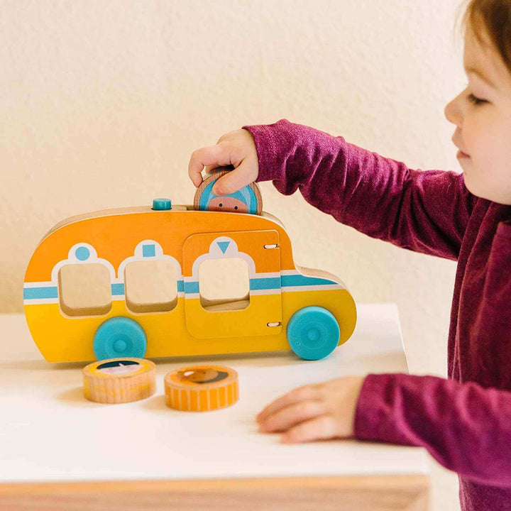 Melissa & Doug GO Tots Wooden Race Bus toy Earthlets