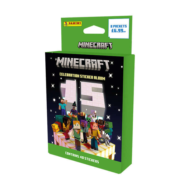 Celebração da coleção 15 de adesivos do Minecraft