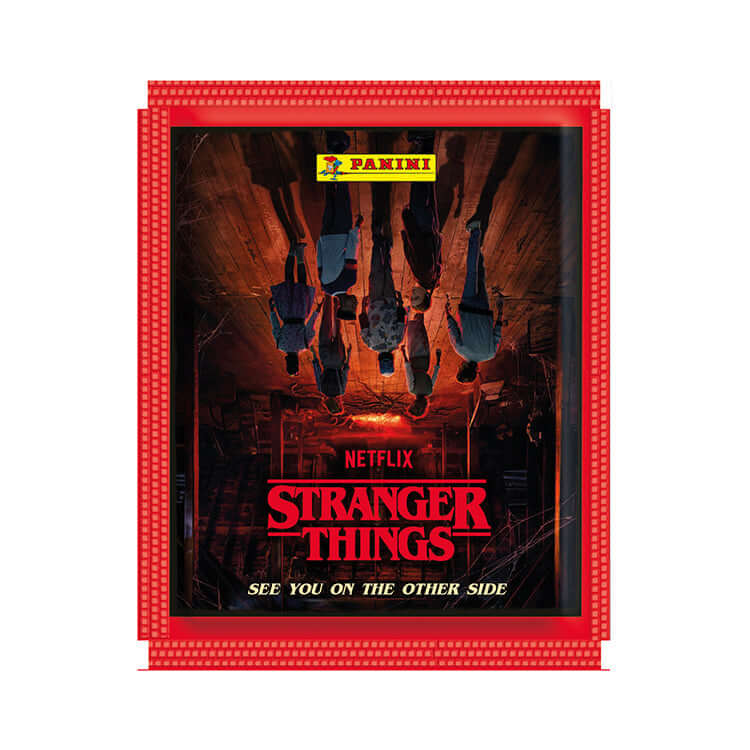 Stranger Things 2 Panini Sticker Collection cover with upside-down scene and Netflix branding.