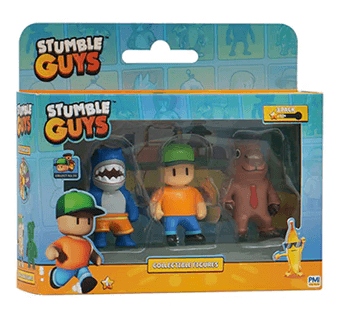 PMI Stumble Guys Collectible Figures 3PK Window Box Product: Pack 4 Mini Figures Earthlets