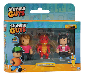 PMI Stumble Guys Collectible Figures 3PK Window Box Product: Pack 2 Mini Figures Earthlets