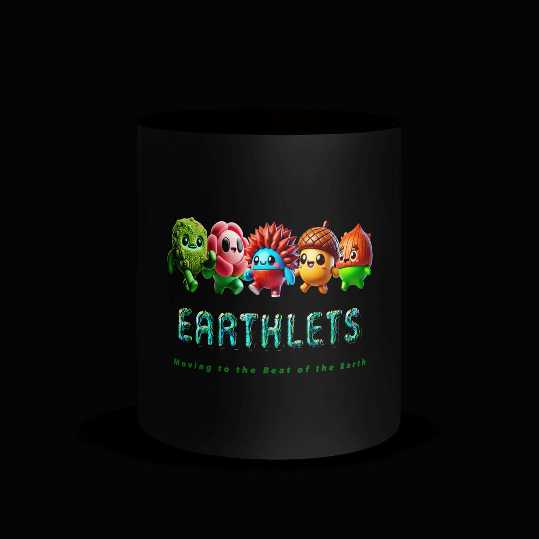 Colorful Earthlets design mug featuring cute characters and vibrant print, ideal for personalized gifts.