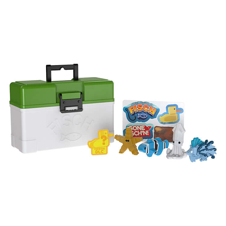 Fisch Microfigure Multipack with tacklebox and surprise sea creature figures, including starfish and squid.