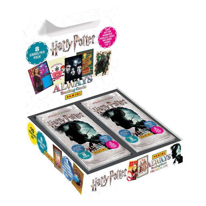 Harry Potter Always Trading Card Collection premium pack featuring 8 cards per pack and exciting characters from the Wizarding World.