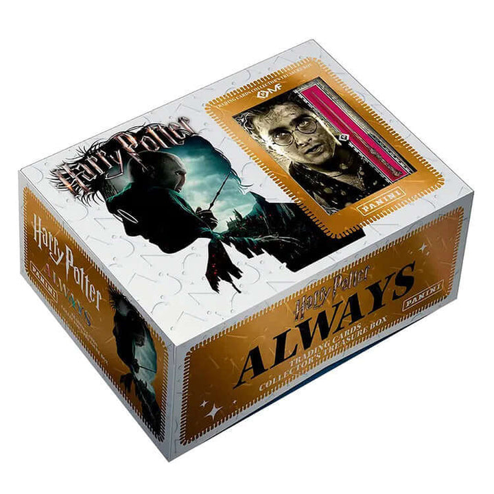 Harry Potter Always Trading Card Collection Treasure Box featuring iconic characters and artwork from the Wizarding World.