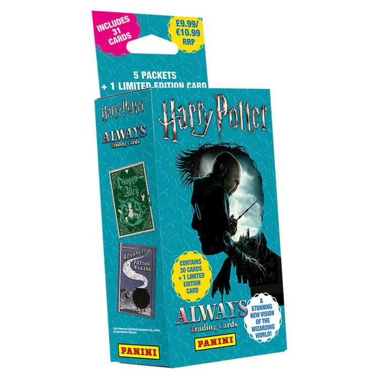 Harry Potter Always Trading Card Collection pack featuring 31 cards including limited edition and special designs.