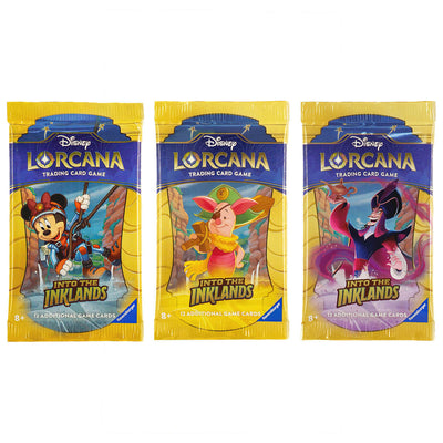 Disney Lorcana Into The Inklands TCG Booster Pack 3 Design Variants