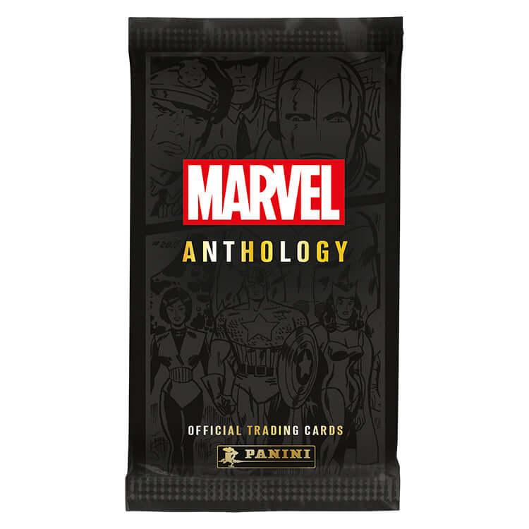 Marvel Anthology Trading Card Hobby Box featuring official trading cards from Panini with beloved comic characters.
