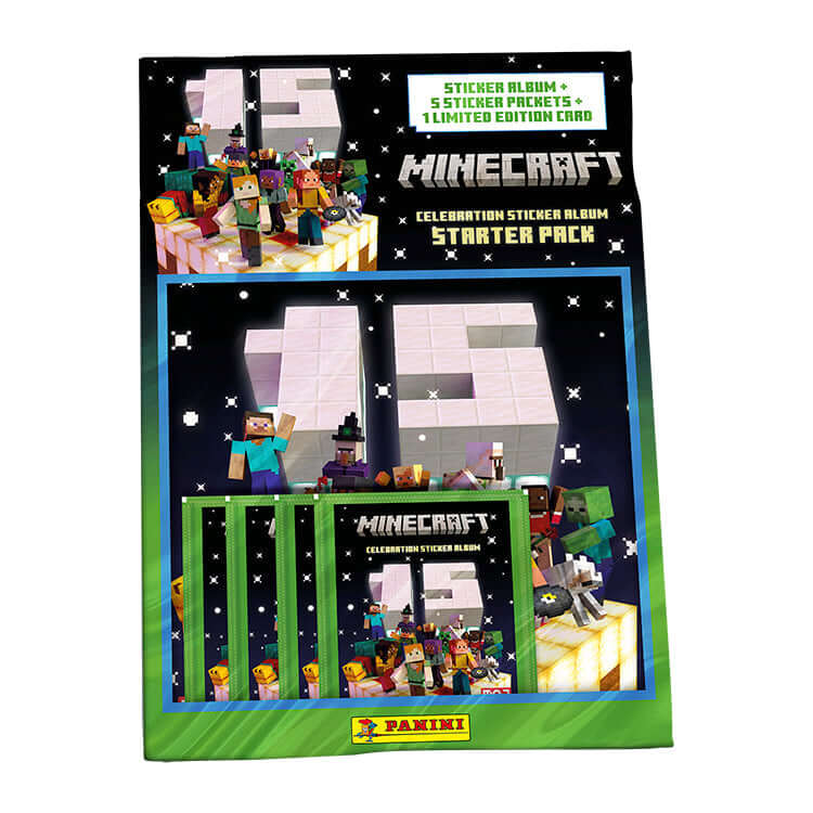ALBUM PANINI MINECRAFT + 50 pochettes de Stickers NEUF Livre
