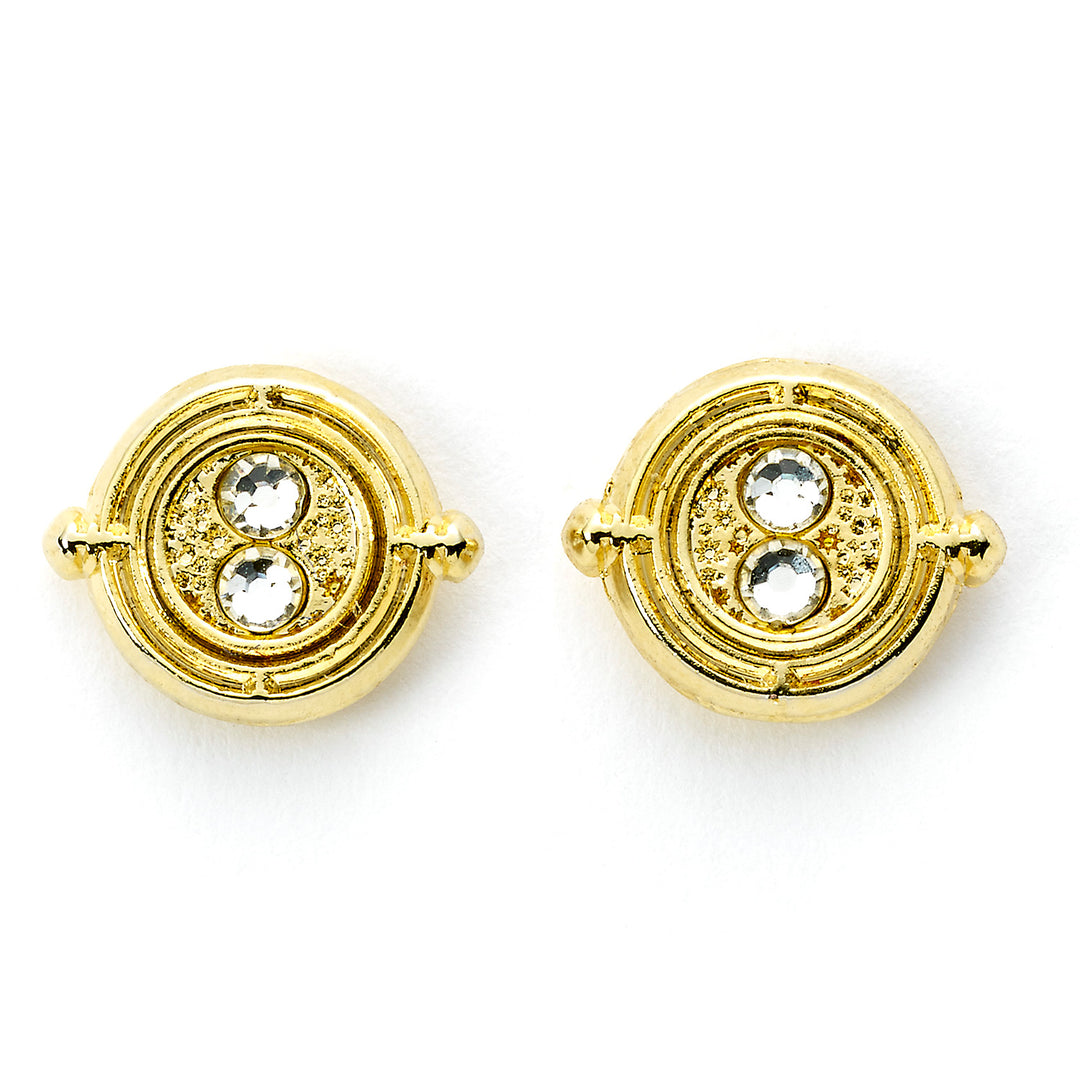Official Harry Potter stud earring set featuring elegant Time Turner design with sparkling details.