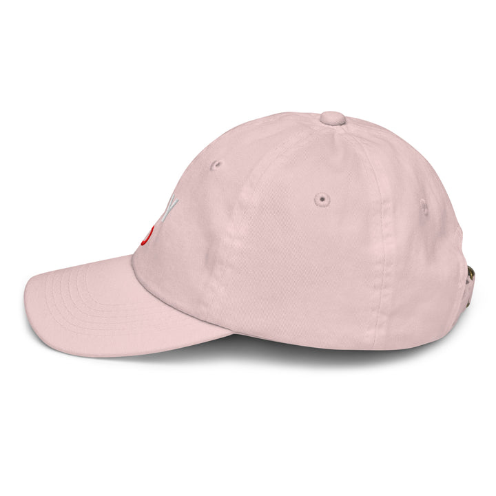 Oddy Pro Youth baseball cap in pink side view, perfect for baseball training and outdoor activities.