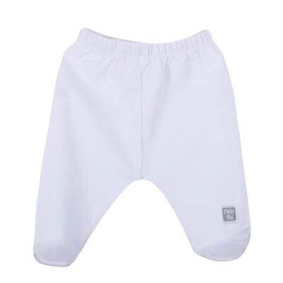 Petit Oh! Footed Pants Colour: White Gender: unisex Age: 0-3 Months clothing Earthlets