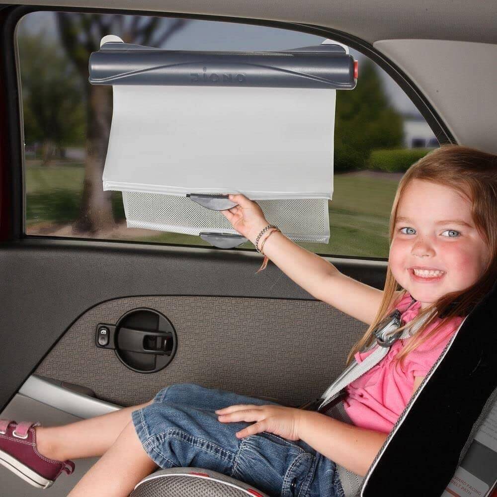 Diono 2-in-1 Roll Up Car Window Shade baby care travel Earthlets
