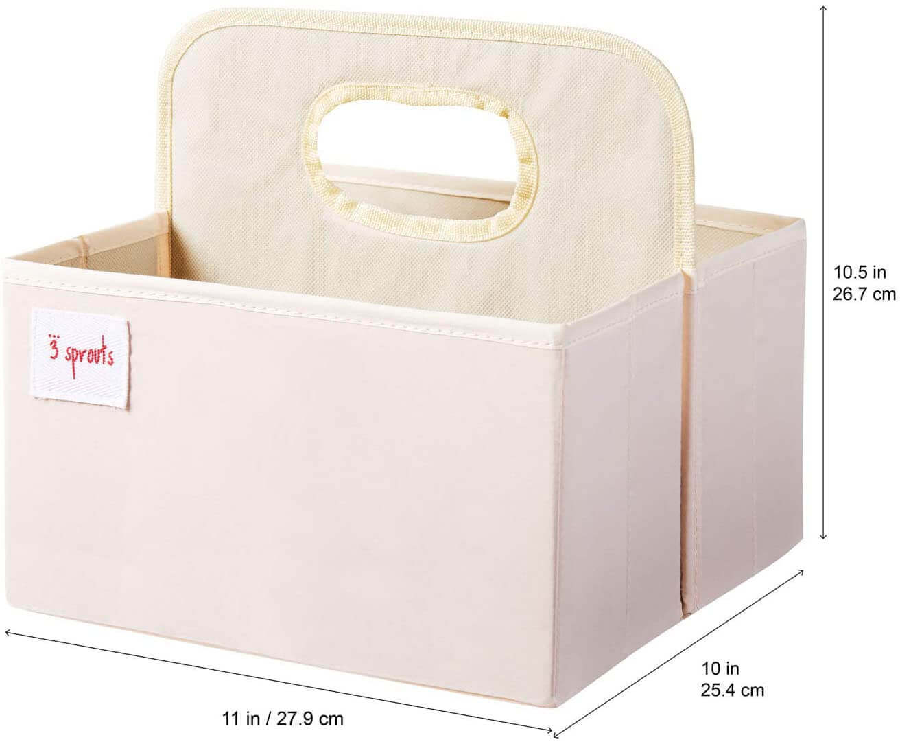 3 Sprouts Baby Nappy Caddy - Organiser Basket for Nursery Colour Name: Whale furniture storage Earthlets