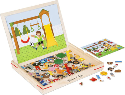 Earthlets.com| Melissa & Doug 19918 Wooden Matching Picture Game with 119 Magnets and Scene Cards, Multi-Colour | Earthlets.com |  