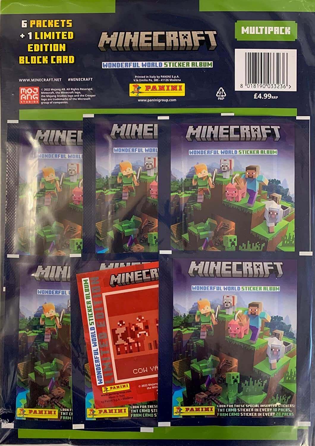 Panini Minecraft Wonderful World Sticker Collection Product: Multipack Sticker Collection Earthlets