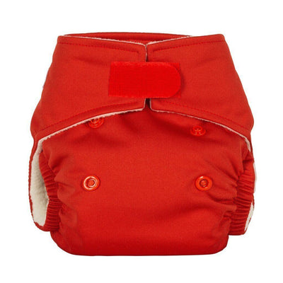 Baba + Boo One Size Reusable Nappy - Plain Colour: Berry reusable nappies all in one nappies Earthlets