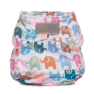 Baba + Boo Newborn Reusable Nappy - Prints Colour: You and me reusable nappies all in one nappies Earthlets