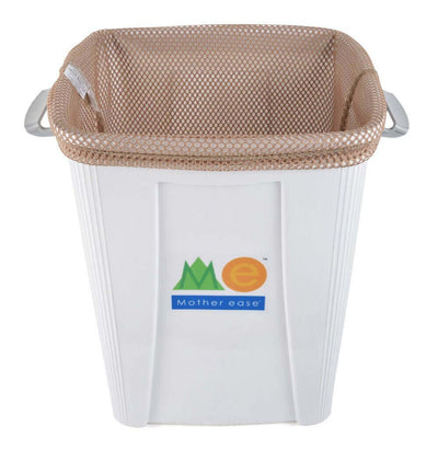 Mother-ease Mesh Nappy Bucket Large Liner Size: L Color: Beige reusable nappies buckets & accessories Earthlets