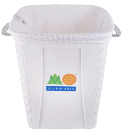 Mother-ease Mesh Nappy Bucket Large Liner Size: L Color: White reusable nappies buckets & accessories Earthlets