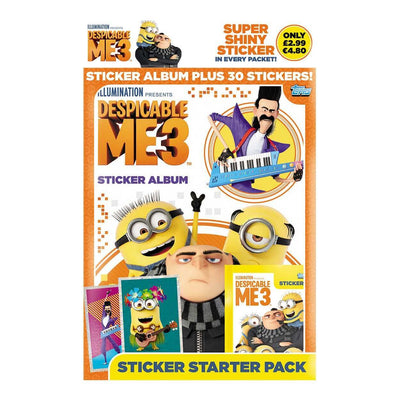 Topps Despicable Me 3 Sticker Collection Product: Starter Pack (30 Stickers) Sticker Collection Earthlets