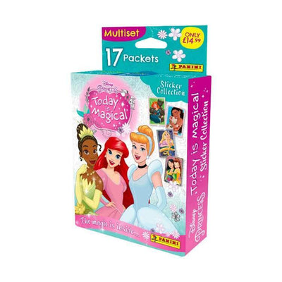 Panini Disney Princess Today Is Magic Sticker Collection Product: Multiset (17 Packets) Sticker Collection Earthlets