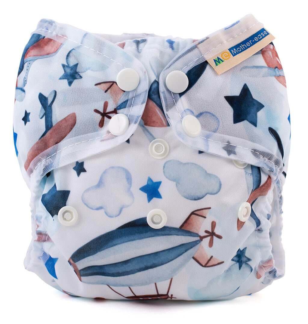 Mother-ease Wizard Duo Cover Colour: Flight Size: XS reusable nappies Earthlets