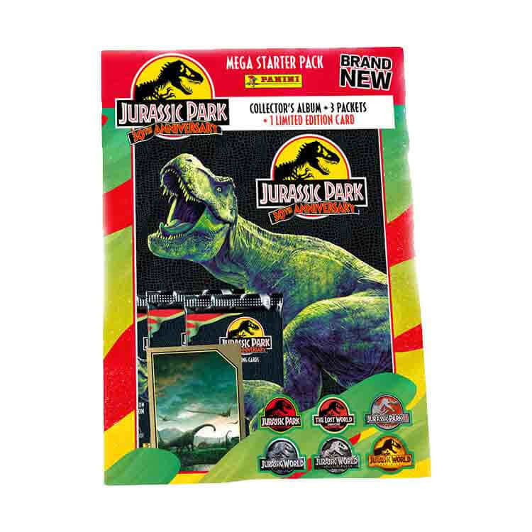 Panini Jurassic World Anniversary Trading Card Collection Product: Starter Pack (3 Packs) Trading Card Collection Earthlets