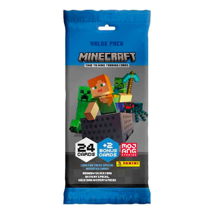 Panini Minecraft Time To Mine Trading Card Collection Product: Fat Pack Trading Card Collection Earthlets