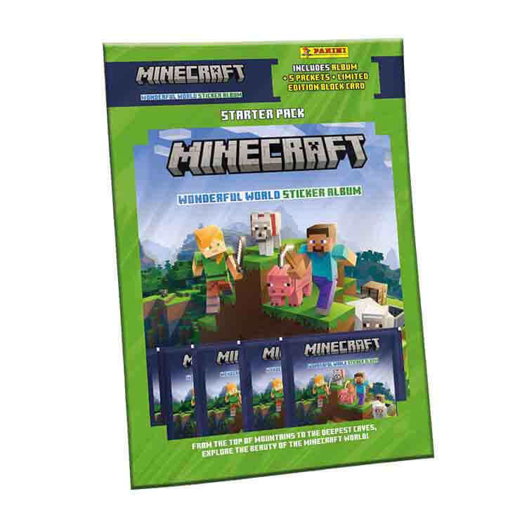 Panini Minecraft Wonderful World Sticker Collection Product: Starter Pack Sticker Collection Earthlets
