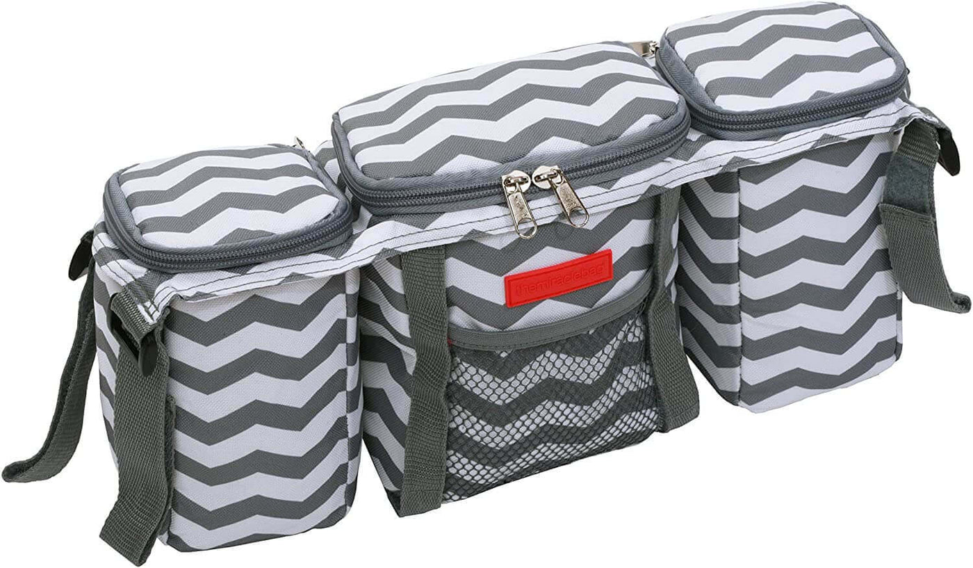 Miracle ProductsMiracle Box Bag Buggy OrganiserColour: Chevron Grey Whitebaby care travelEarthlets