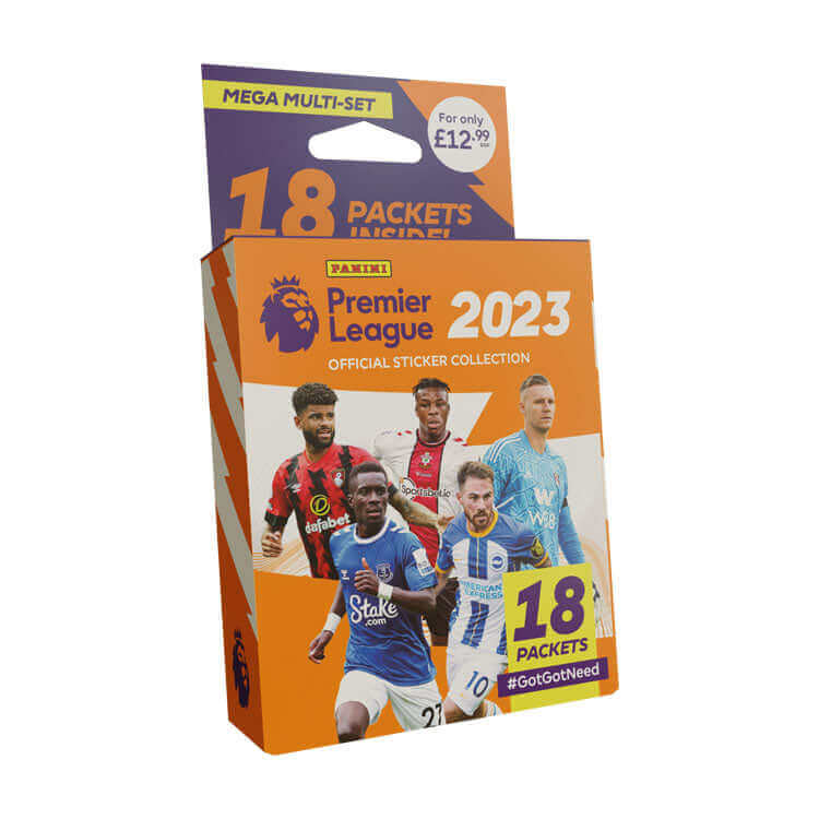Panini Premier League 2023 Sticker Mega Multiset (18 Packets) Sticker Collection Earthlets