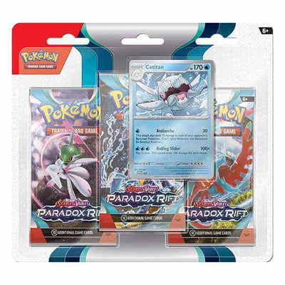 Pokemon Company Pokemon TCG: Scarlet & Violet 4 Paradox Rift 3 pack booster Trading Card Games Earthlets