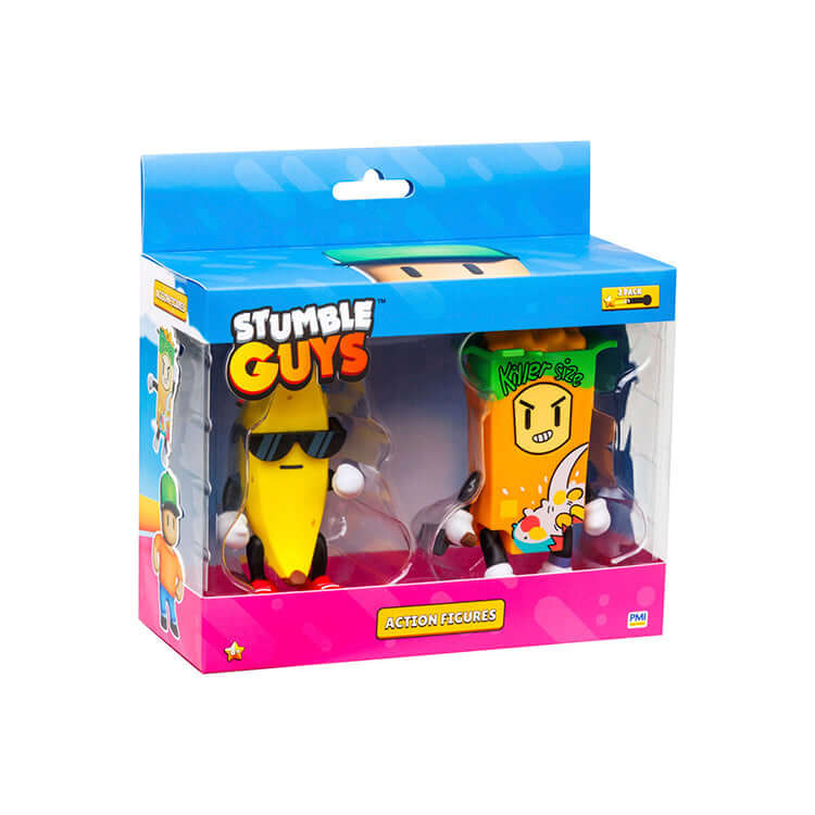 PMI Stumble Guys Action Figures 2PK Products: Banana Guy & Cereal Killer Action Figures Earthlets