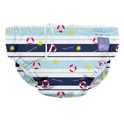 Bambino Mio Nice and Nautical Reusable Swim Nappy Colour: Nautical & Nice Size: Medium reusable swim nappies Earthlets