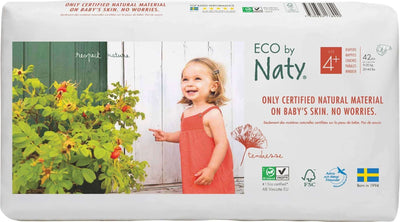 Naty Size 4+ Eco Nappies - 42 pack Multi Pack: 1 disposable nappies size 4 plus Earthlets