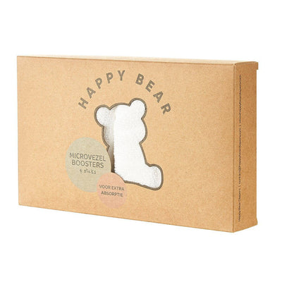 HappyBear Microfibre booster set - 4 pack reusable nappies liners and boosters Earthlets