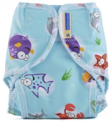 Mother-ease Rikki Wrap Nappy Cover Ocean Colour: Ocean Size: XS reusable nappies nappy covers Earthlets