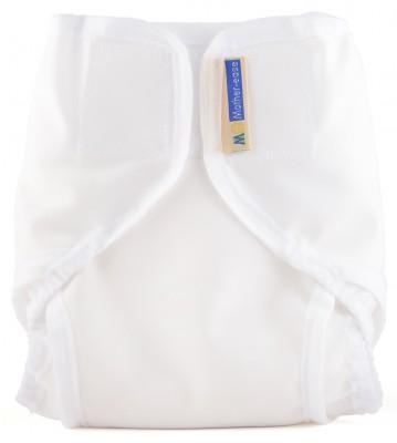Mother-ease Rikki Wrap Nappy Cover White Colour: White Size: XS reusable nappies nappy covers Earthlets