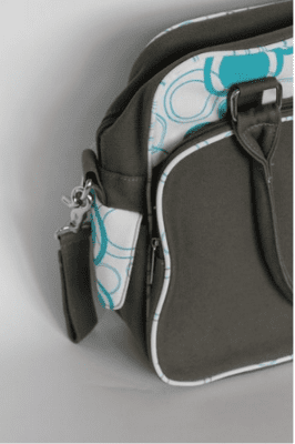 Changing Bag with Pull and Wipe Aqua Circles | Earthlets.com