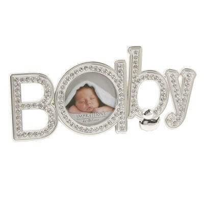 Juliana Baby Photo Frame - Silverplated with Crystals baby gifts Earthlets