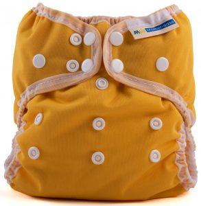 Mother-ease Wizard Uno Organic Cotton - One Size Colour: Mustard Size: OS reusable nappies Earthlets