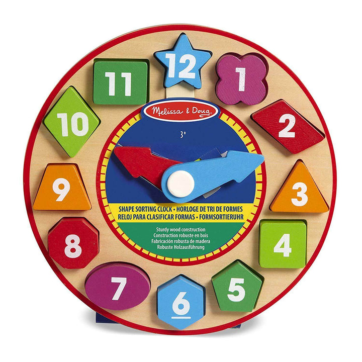 Melissa & Doug Shape Sorting Clock play wooden Earthlets