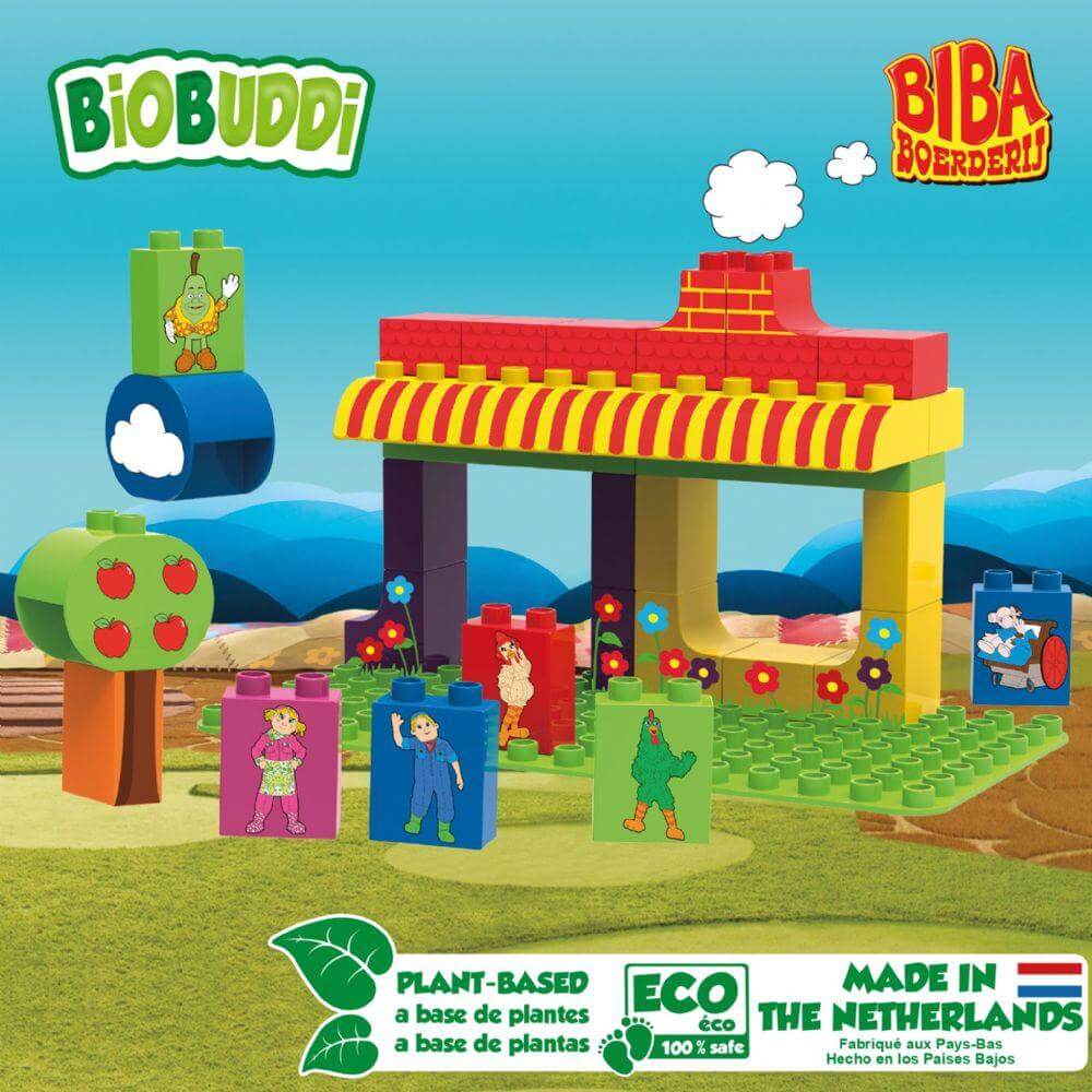 BioBuddi Environmentally Friendly Building blocks Farmhouse age 1.5 to 6 years play educational toys Earthlets
