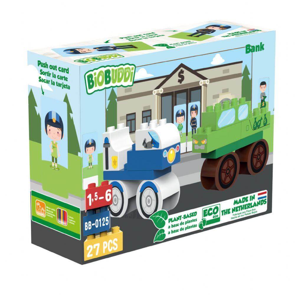 BioBuddi Environmentally Friendly Building blocks Town Bank age 1.5 to 6 years play educational toys Earthlets