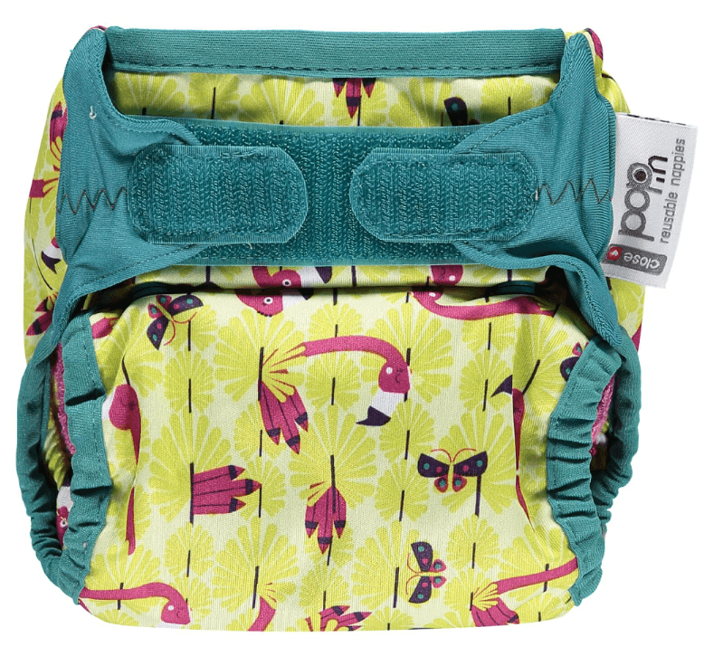 Close Parent Pop-in Single Nappy Wrap Tabs Colour: Flamingo reusable nappies Earthlets