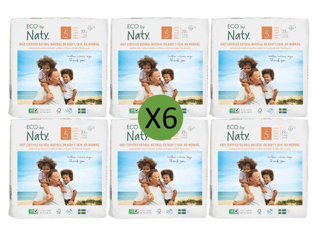 Naty Size 5 Nappies - 22 pack Multi Pack: 6 disposable nappies size 5 Earthlets