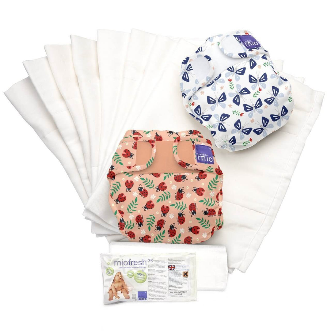 Bambino Mio Mioduo Reusable Nappy Set Bugs Life Size 1 reusable nappies Earthlets