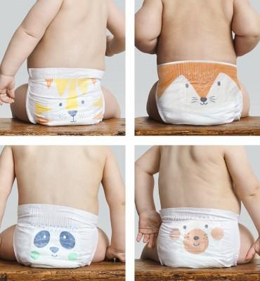 Kit and Kin Size 4 Maxi Eco Disposable Nappies - 32 pack Multi Pack: 1 disposable nappies size 4 plus Earthlets